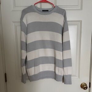 Brandy Melville blue and White Striped Sweater